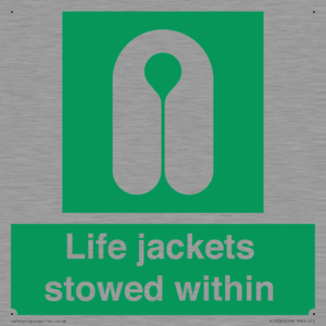 Life jackets stowed within
